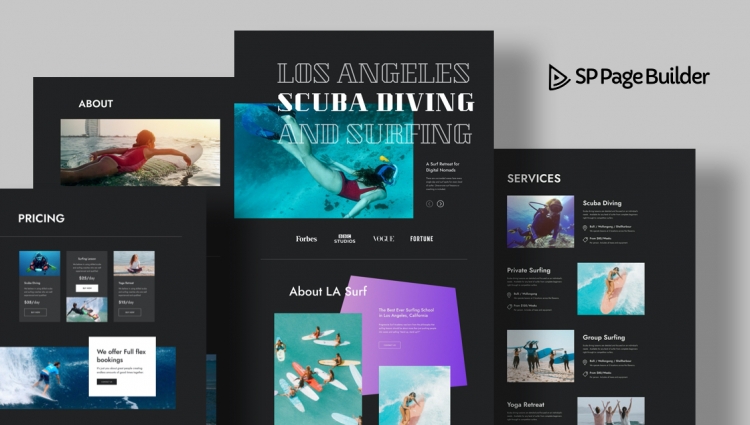 SP Page Builder Layout Bundle: Scuba Diving